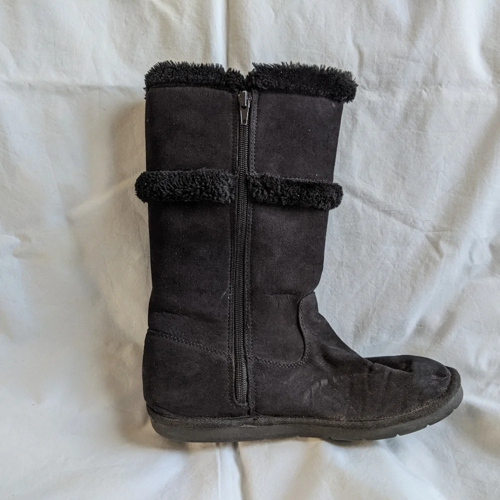 Michael Kors girl Feux fur suede winter boots size 5